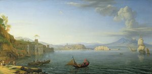 ナポリの眺め、1750 作： Adrien Manglard